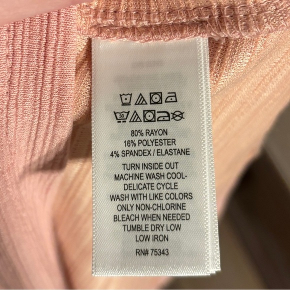 NWT Tahari Tie Ribbed Tee - Picture 6 of 6